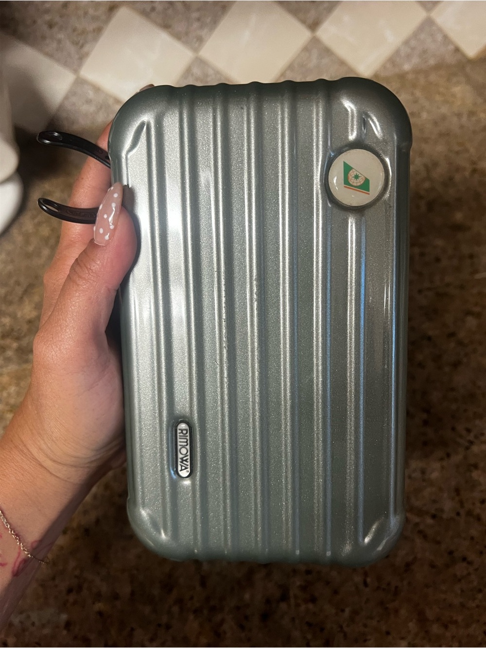 RIMOWA Metallic Seafoam Green Hard Shell Camera Case